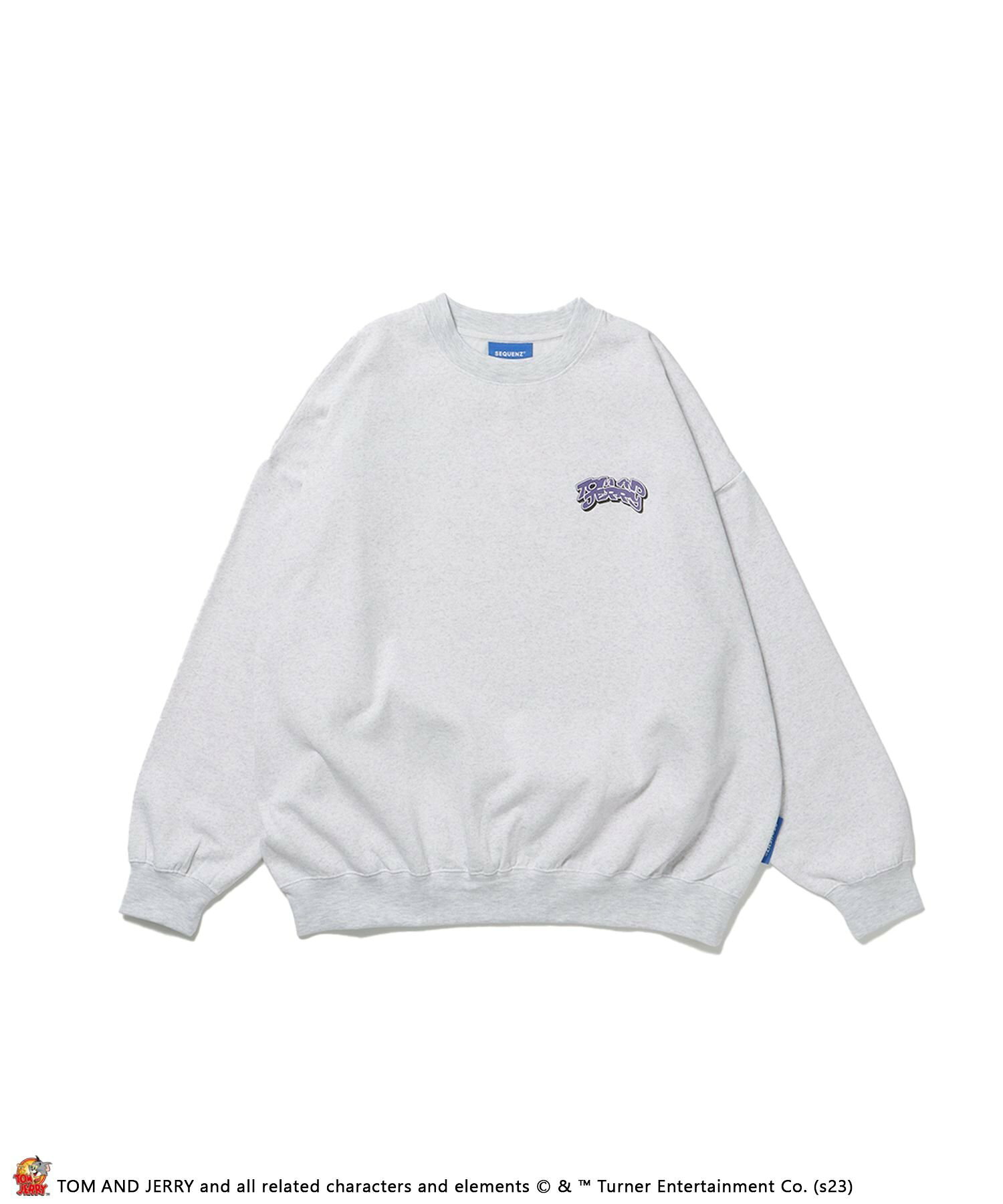 【SEQUENZ】TOM and JERRY TEC STYLE SWEAT / トムとジェリー ストリート 古着風 ペアコーデ クルーネック スウェット